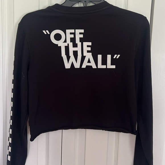Vans Black Crop Off The Wall long sleeve t-shirt - Picture 3 of 5